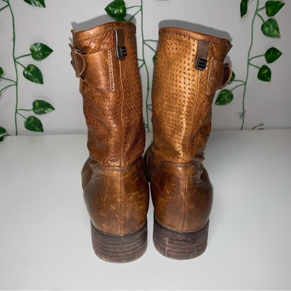 Rudsak Vintage Soft Leather Boots Combat Booties Brown Tan Size 37 EU - Picture 7 of 10